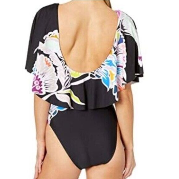 NWT Trina Turk Seychelles Flutter Sleeve One Piece - Picture 2 of 8